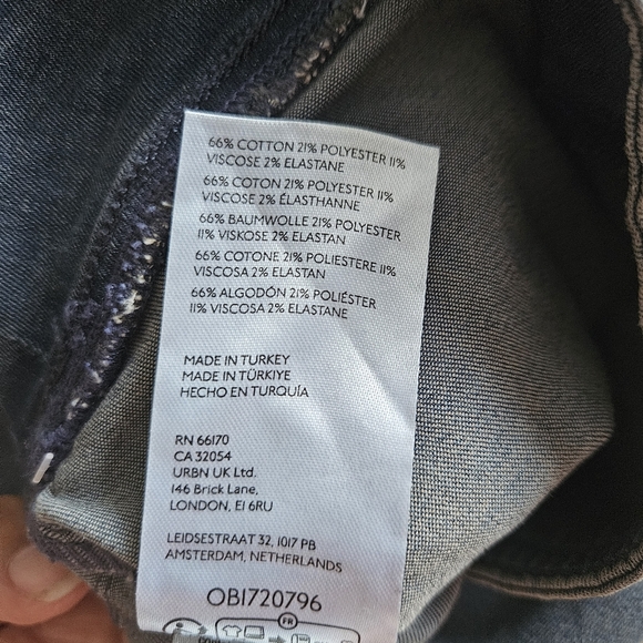 Free People In My Feelings Crop Flare Blue Jeans Pull-on Mid-rise Size Medium - Picture 8 of 11